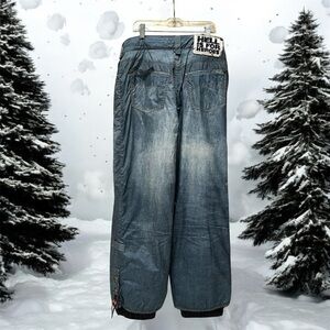 Y2K HIFH Designer Grunge Womens Luxury Ski Pants, Sz Medium, Made in Italy, NWOT